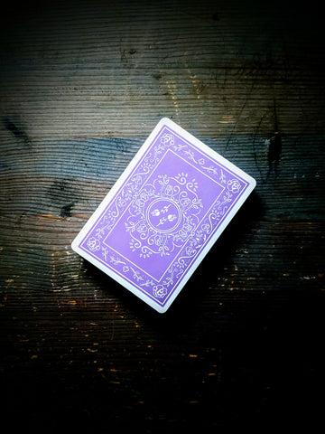 Black Roses Lavender Playing Cards - Marked Deck For Magic Tricks With Floral Back Design